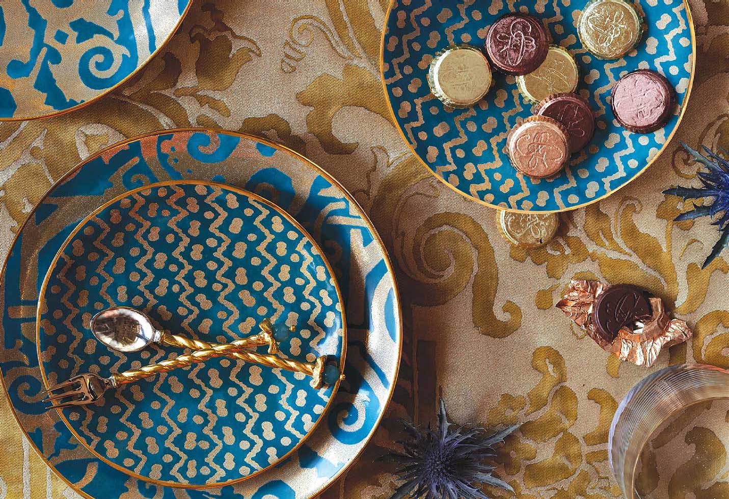 Fortuny tableware and diningware - dessert and canape plates, bowls, canisters, vases and platters