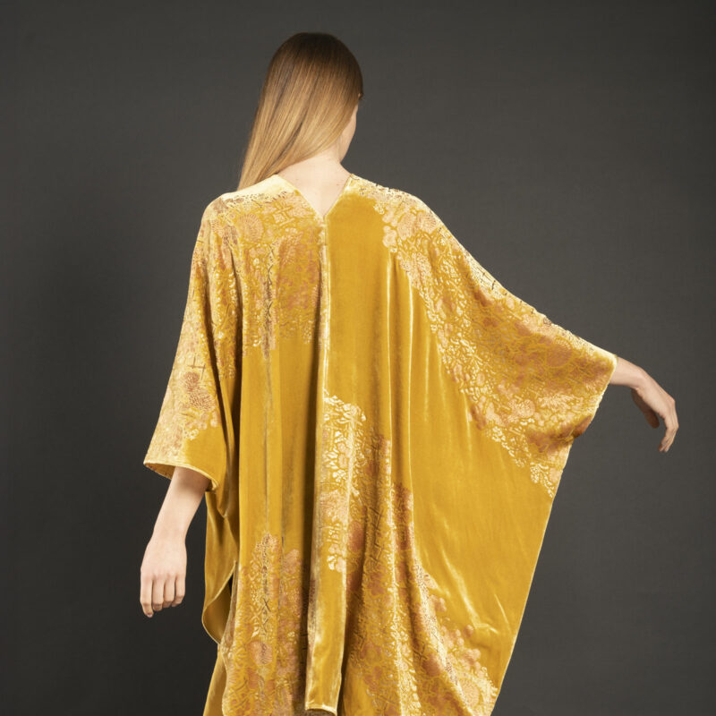 Fortuny printed velvet evening coat