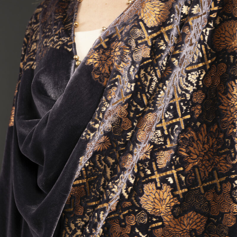 Fortuny printed velvet evening coat