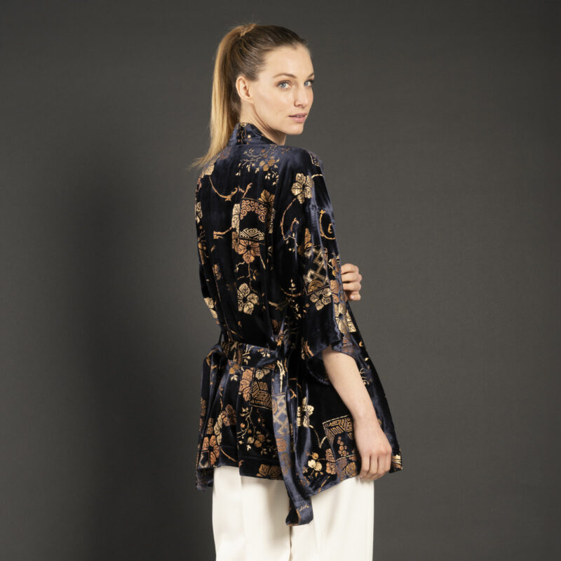 Fortuny Isabel | Printed velvet Kimono Coat